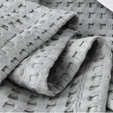 100% Cotton Blanket Cozy Waffle Weave Blanket Soft Quilt Grey