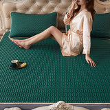 3Pcs Set Cooling Bedding Foldable Mattress Topper Mat Summer Cooling Latex Mattress Pad Green