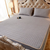 3Pcs Set Cooling Bedding Foldable Mattress Topper Mat Summer Cooling Latex Mattress Pad Grey