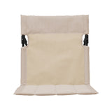 Folding Beach Lounge Chair Portable Beach Mat with Backrest Beige