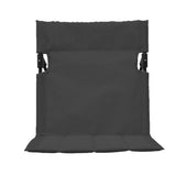 Folding Beach Lounge Chair Portable Beach Mat with Backrest Black