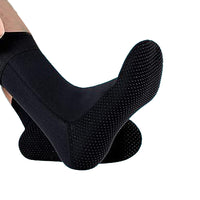 Pair of Wetsuit Socks 3mm Neoprene Diving Socks Thermal Anti-Slip Socks Water Booties for Swimming Water Sports Black