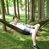 Camping Hammock with Mosquito Net Rain Fly Tarp Portable Single Hammock Green