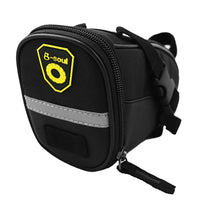 Bike Saddle Bag Under Seat Bike Bag with Reflective Strip Black