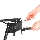 Bike Saddle Bag Under Seat Bike Bag with Reflective Strip Black