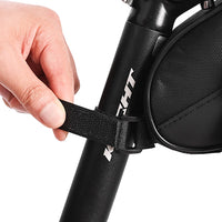 Bike Saddle Bag Under Seat Bike Bag with Reflective Strip Black