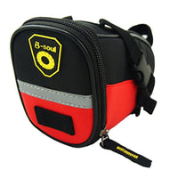 Bike Saddle Bag Under Seat Bike Bag with Reflective Strip Red