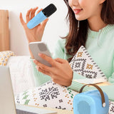 Portable Mini Karaoke Machine with 2 Wireless Microphones Bluetooth 5.1 Speaker Blue