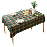 Rectangle Scotland Plaid Table Cover Christmas Tablecloth Xmas Decor Green