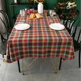 Rectangle Scotland Plaid Table Cover Christmas Tablecloth Xmas Decor Multi Colour