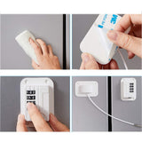 2Pcs Fridge Freezer Door Lock with Password for Refrigerator Cabinets Drawers White