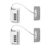2Pcs Fridge Freezer Door Lock with Password for Refrigerator Cabinets Drawers White