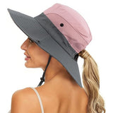 Bucket Hat Wide Brim Sun Hat Hiking Fisherman Hat Pink