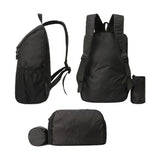 Foldable Travel Backpack Water-resistant Outdoor Sports Backpack Camping Hiking Bag Black
