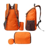Foldable Travel Backpack Water-resistant Outdoor Sports Backpack Camping Hiking Bag Orange