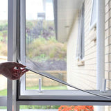 Adjustable DIY Magnetic Window Screen Fiberglass Mesh Screen White