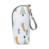 Portable Baby Feeding Milk Bottle Warmer Bag Insulation Thermal Bag Baby Bottle Holder White