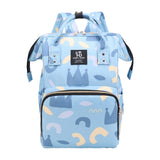 Multifunctional Mommy Bag Large Capacity Backpack Blue