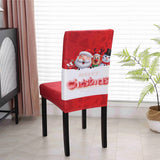 4Pcs Christmas Chair Cover Dining Room Living Room Chair Slipcovers Xmas Party Decor Style 3