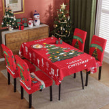 4Pcs Christmas Chair Cover Dining Room Living Room Chair Slipcovers Xmas Party Decor Style 1