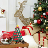 24 Days Advent Calendar Set Wooden Tabletop Christmas Tree with Christmas Tree Decorative Ornaments