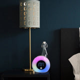 Touch Control RGB LED Wake Up Light with Bluetooth Speaker Digital Alarm Clock