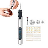 Electric Micro Engraving Pen Kit USB Rechargeable DIY Engraving Tool Silver