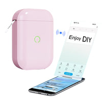 Portale Label Printer Wireless Bluetooth Label Maker Machine with Label Paper Pink