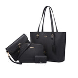 4-Piece Womens Purses and Handbags Set Tote Bag Shoulder Bag Card Holder