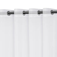 1 Pair of White Outdoor Sheer Curtains for Patio Water-Resistant