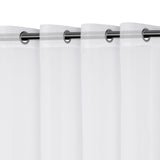 1 Pair of White Outdoor Sheer Curtains for Patio Water-Resistant