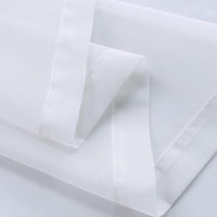 1 Pair of White Outdoor Sheer Curtains for Patio Water-Resistant