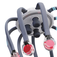 5-Mode Electric Head Scalp Massager Wireless Portable Vibration Octopus Claw Scalp Scratcher Gray