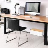 Home Office Cable Management Box Socket Safety Storage Organizer with Bamboo Lid White