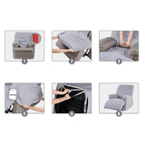 Full Wrapped Elastic Recliner Chair Protector Cover Stretch Jacquard Recliner Slipcover Coffee