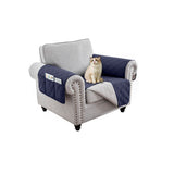 Water Resistant Split Recliner Couch Cover Non-Slip Sofa Chair Slipcovers Blue