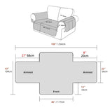 Water Resistant Split Recliner Couch Cover Non-Slip Sofa Chair Slipcovers Blue