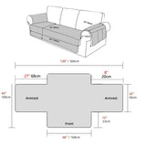 Water Resistant Split Recliner Couch Cover Non-Slip Sofa Chair Slipcovers White