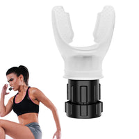 Portable Lung Exercise Device Adjustable Breathing Trainer Lung Respirator Fitness Equipment White