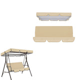 Replacement Swing Chair Cover Set Swing Canopy Seat Sun Shade Cover Beige