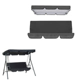 Replacement Swing Chair Cover Set Swing Canopy Seat Sun Shade Cover Black