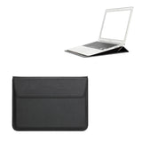 For Macbook PU Leather Macbook Case Wear Resistant Sleeve Cover with Stand Black