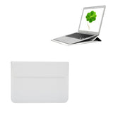 For Macbook PU Leather Macbook Case Wear Resistant Sleeve Cover with Stand White