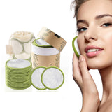 Set of 20Pcs Reusable Makeup Remover Pads Cotton Pads Green