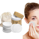 Set of 20Pcs Reusable Makeup Remover Pads Cotton Pads White