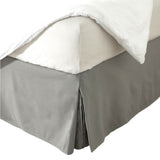Pleated Bed Skirt Easy Fit Bed Drop Wrap Light Grey