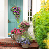 88-Flower Artificial Vine Flowers Hanging Artificial Petunias Garden Home Decoration Purplish Red
