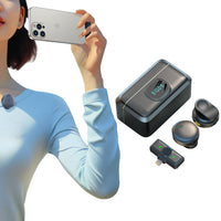 Wireless Lapel Microphone Lavalier Magnetic Mount Mic for Vlog Video Recording Streaming Lightning Interface Style