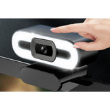 4K USB Webcam with Built-In Microphone Adjustable Light Plug and Play Webcam for Video Conferencing Streaming Online Teaching