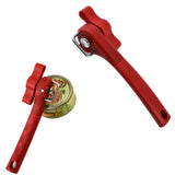 Handheld Smooth Edge Can Opener Ergonomic Manual Secure Cutting Can Opener for Kitchen Restaurant Red